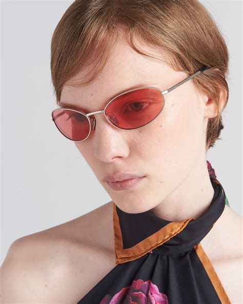 prada red lens sunglasses|classic Prada sunglasses.